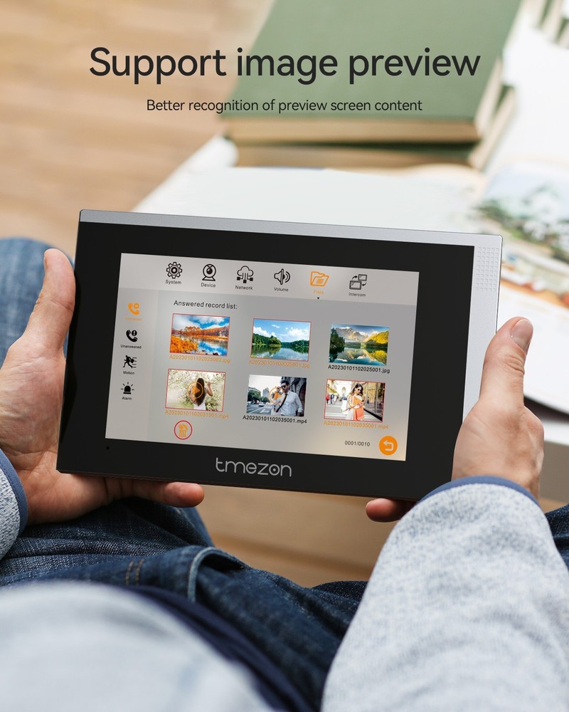 Smart Video doorbell intercom System videophone Touch Screen 1080p Night Vision