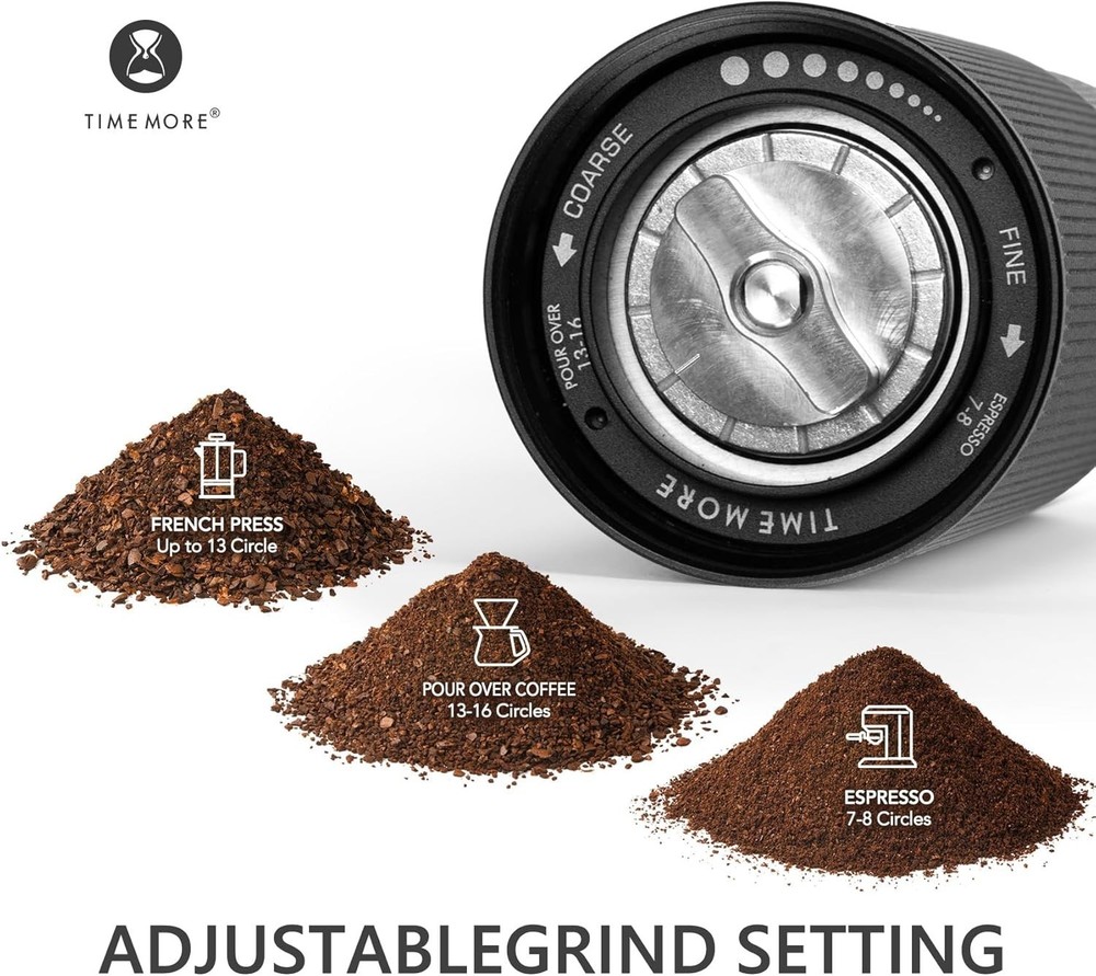 Versatile Coffee Grinder with Foldable Handle for Convenience and Portability