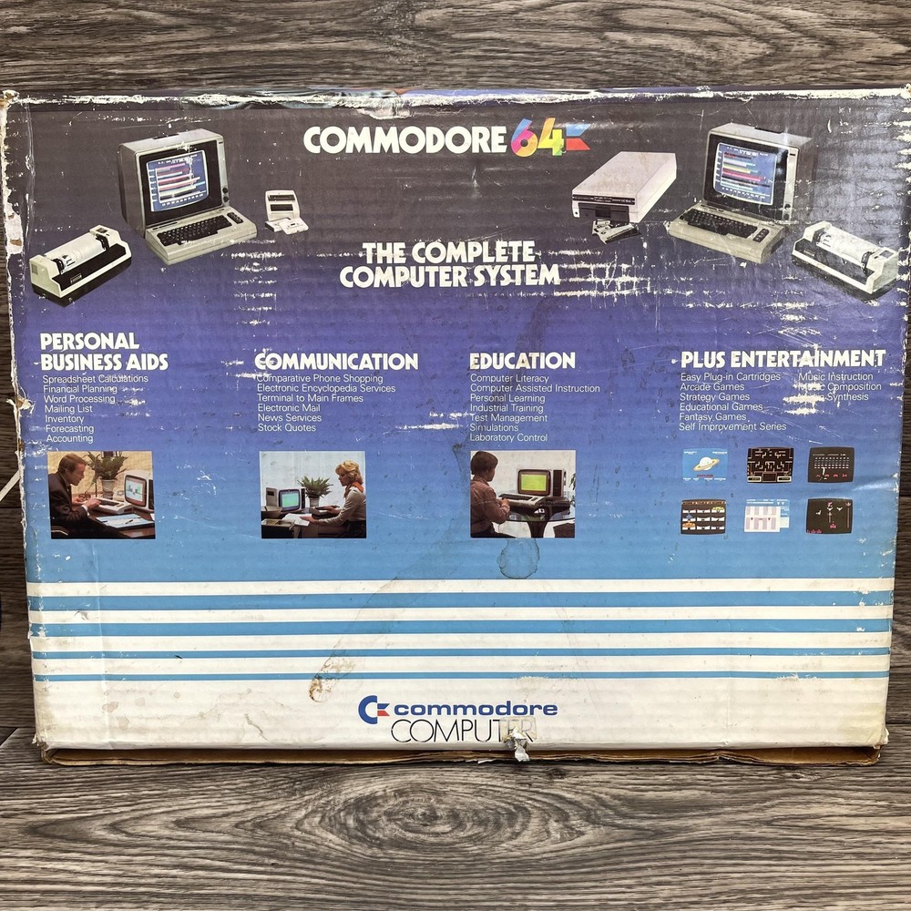 Vintage Commodore 64 Home Computer System C2N Cassette PSU Box Book Bundle
