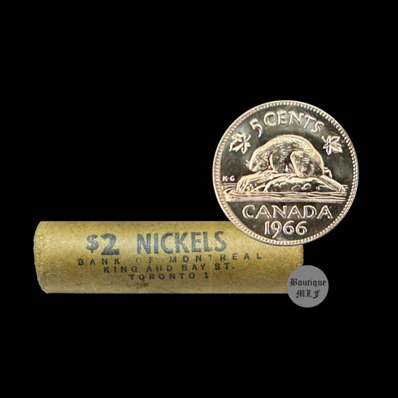 1966 Canada 5¢ cent MINT uncirculated coin from roll