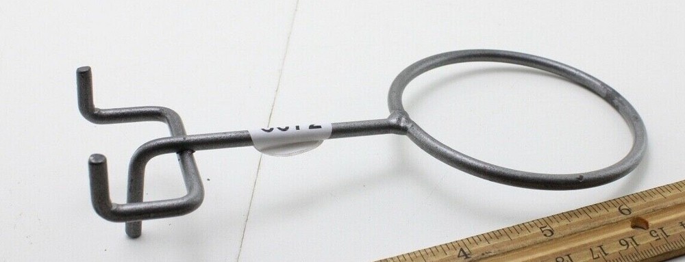 Pegboard  Ball Display Hanger with 3" Ring Black