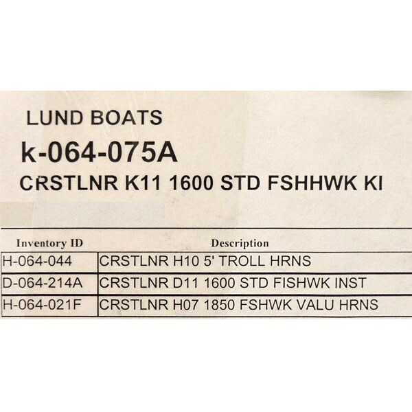Crestliner Boat Dash Panel K-064-075A | 1600 Fish Hawk Black