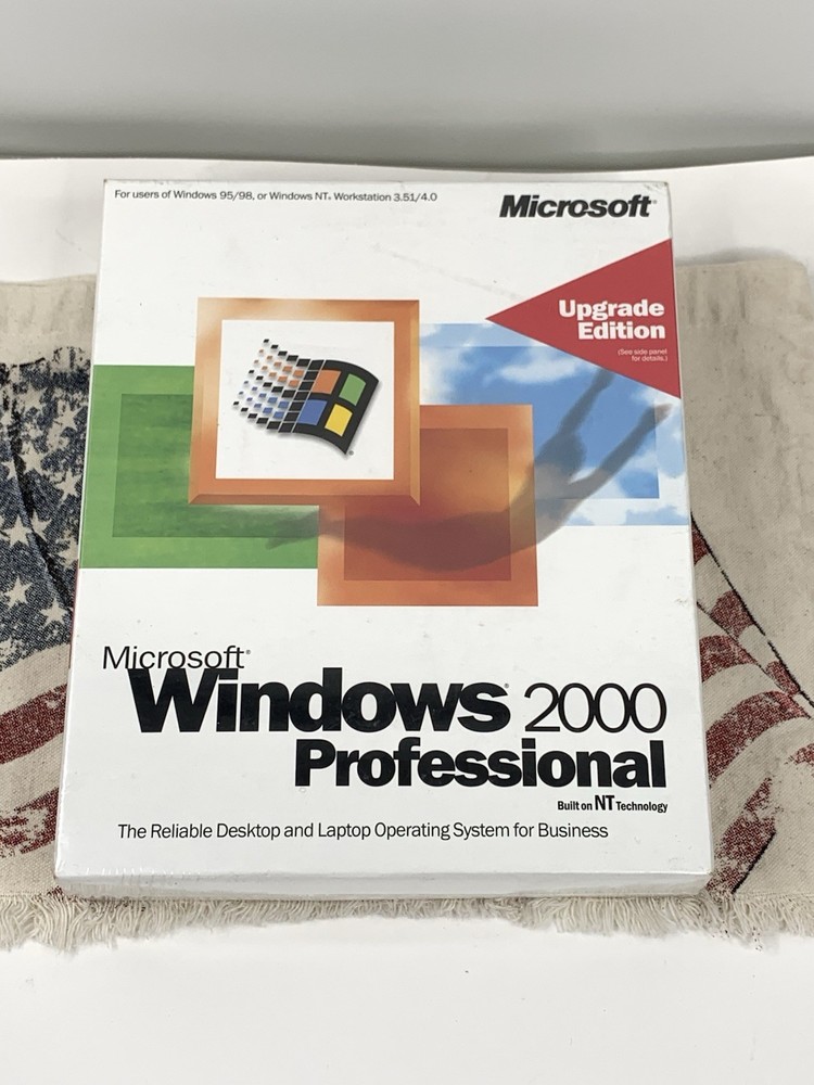 Microsoft Windows 2000 Professional Upgrade Edition Operating System New Sealed