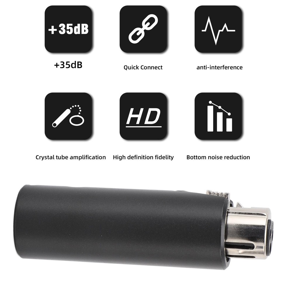 +35dB Microphone Preamp Low Noise For Dynamic Mic 48V Required