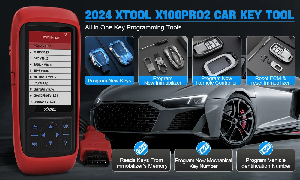 XTOOL X100 Pro2 Auto Key Diagnostic Tool New IMMO Car OBD2 Scanner EEPROM