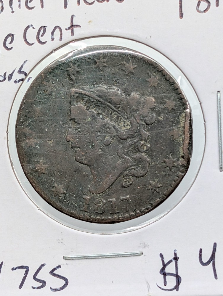 1817- US Coronet Head Large Cent-13 Stars