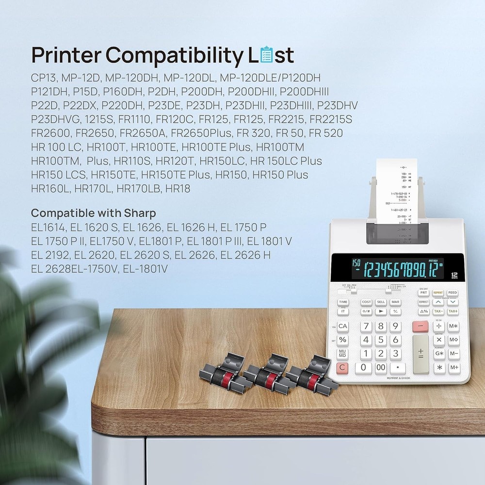 IR-40T 3 Pack Replacement Ribbons for Canon & Sharp Printers - Long Lasting