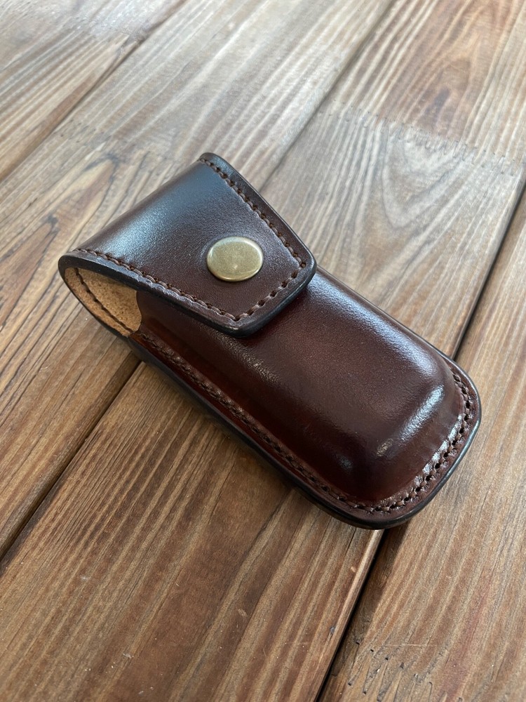 Brown Leather Sheath , horizontal holster for Leatherman Wave