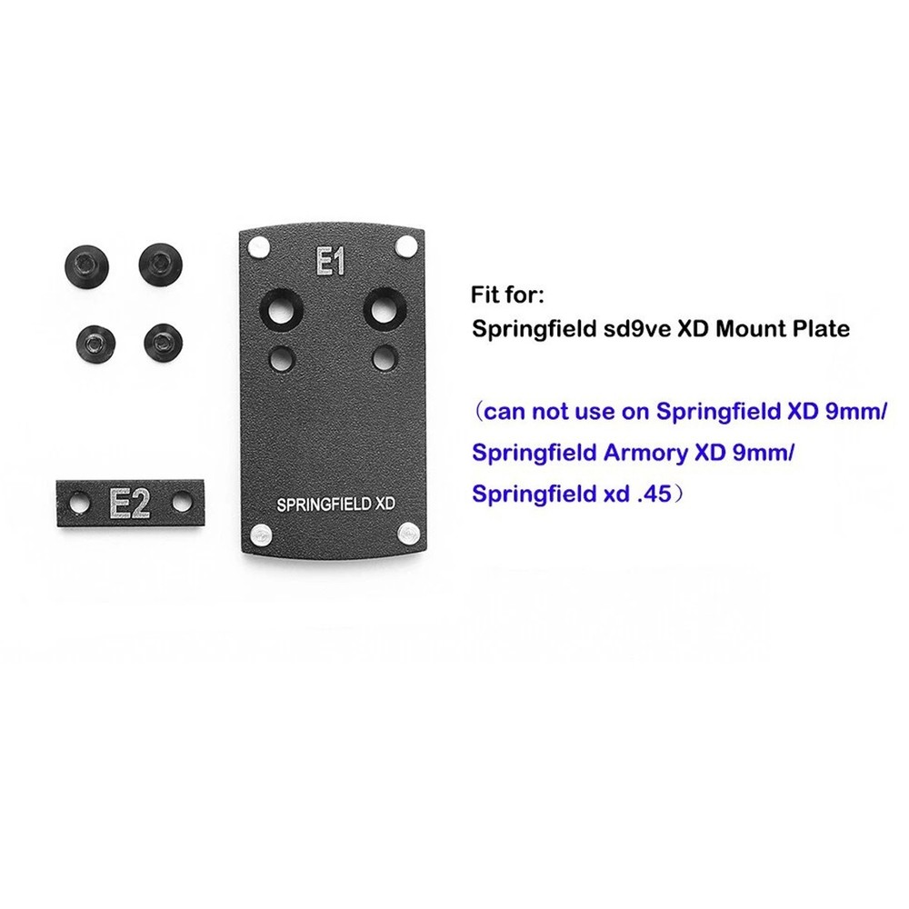 Tactical Plate E1 Mount Red Dot Sight Mount Base for Springfield sd9ve XD Mount