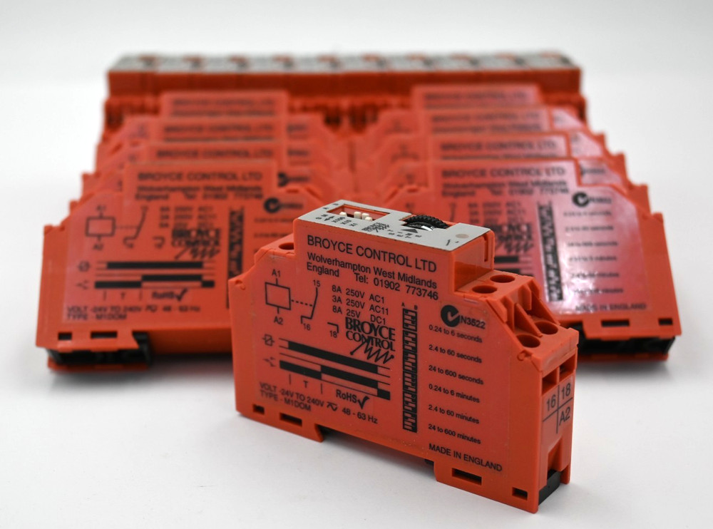 BROYCE CONTROL M1DOM MULTI FUNCTION TIME DELAY RELAY 24-240V 48-63HZ