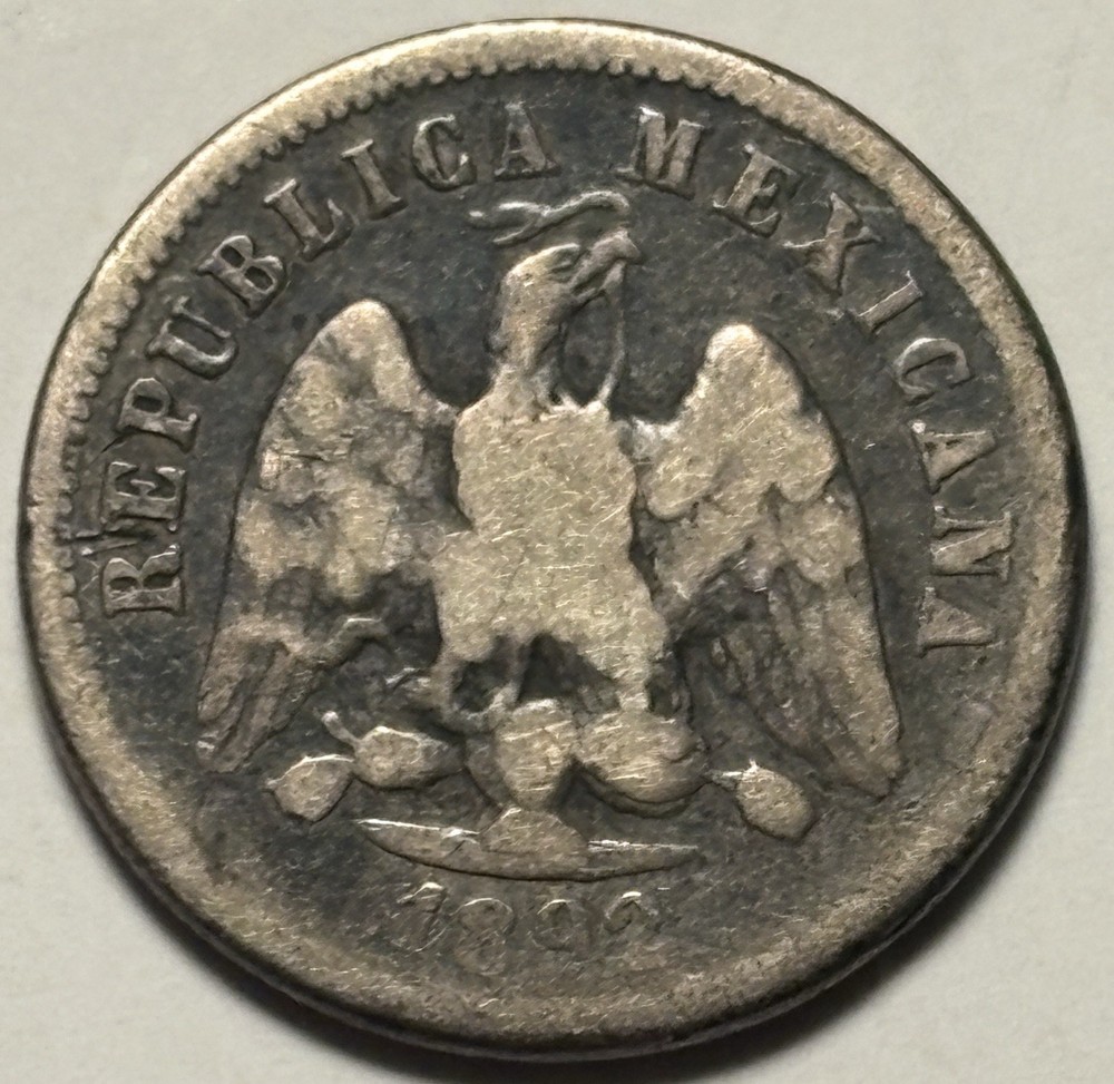 🇲🇽 1892 Mexico 10 Centavos Silver Coin — Circulated