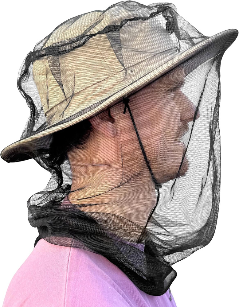 Mosquito Head Net for Insect, Fly & Bug Protection - Quality Mesh Netting for Tr