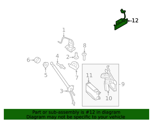Genuine Ford Lift-Gate Latch Handle 7A1Z13508APTM