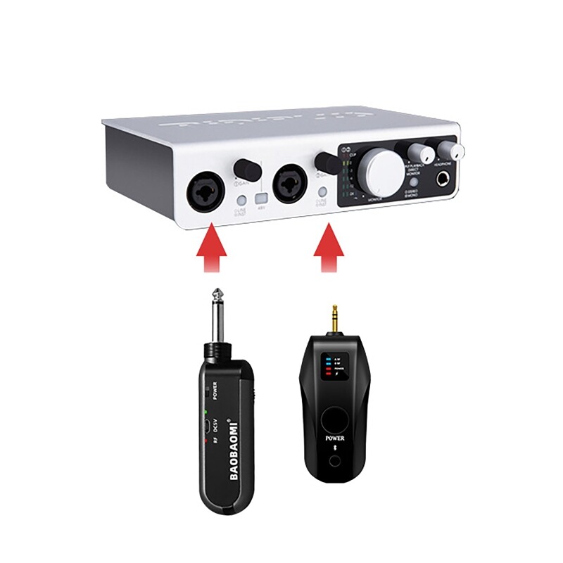 Rechargeable Wireless Handheld Microphone bluetooth UHF Mic w/ Portable Receiver