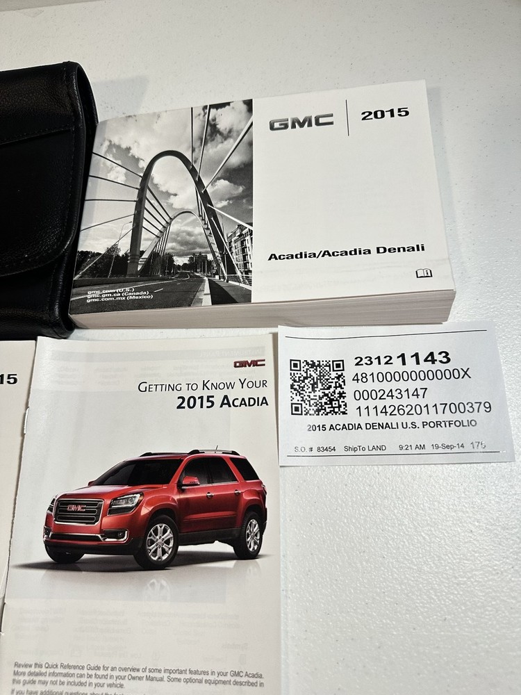 2015 GMC Acadia Denali Owner's Manual Set