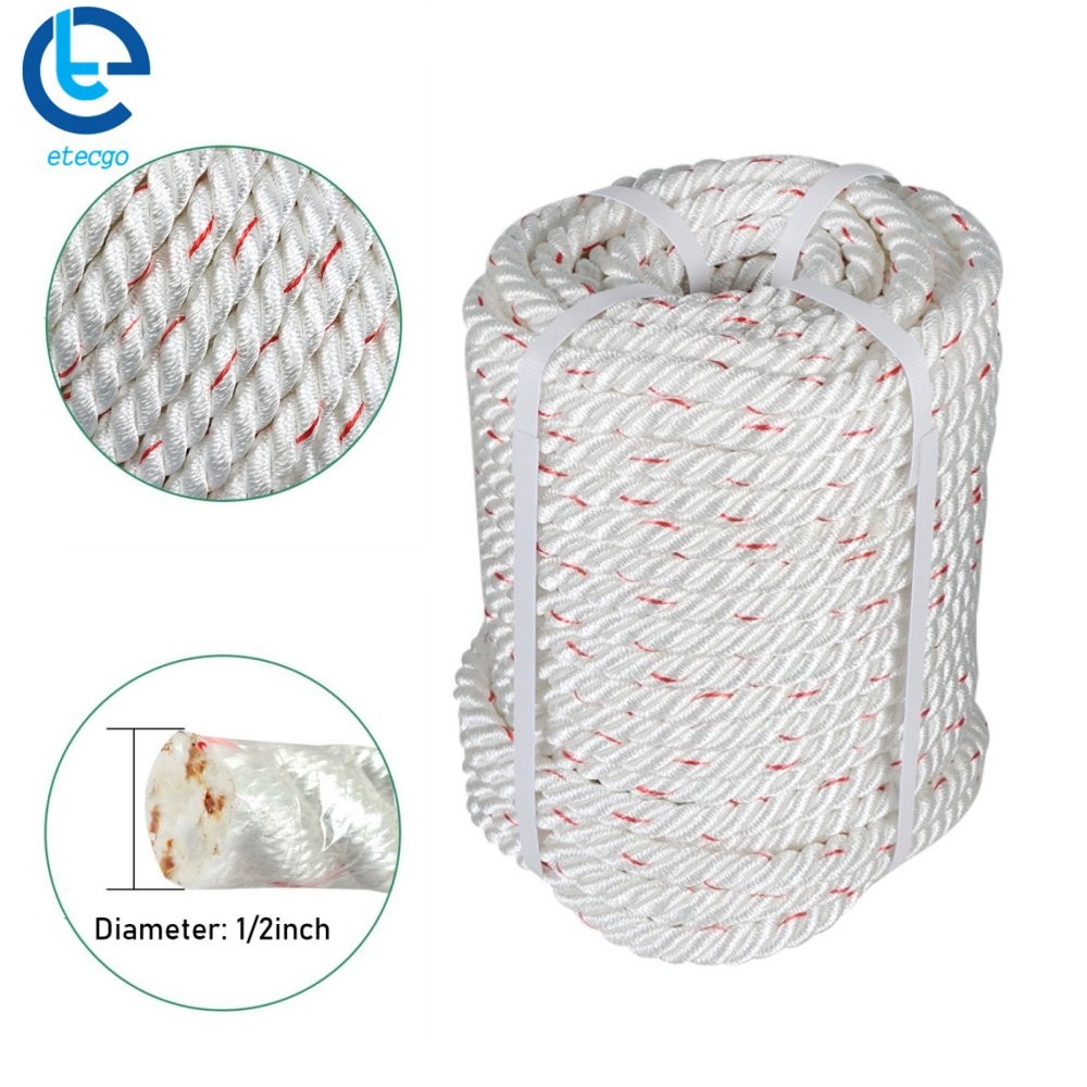 1/2"×150' 5850Lbs Double Braid Polyester Arborist Bull Rope Pulling Rigging Line