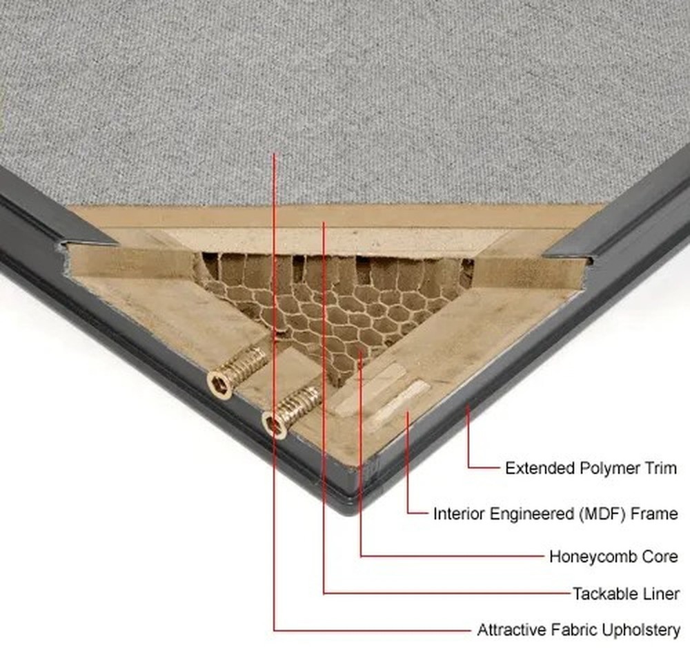 Interion? Office Partition Panel, 48-1/4"W x 72"H, Gray