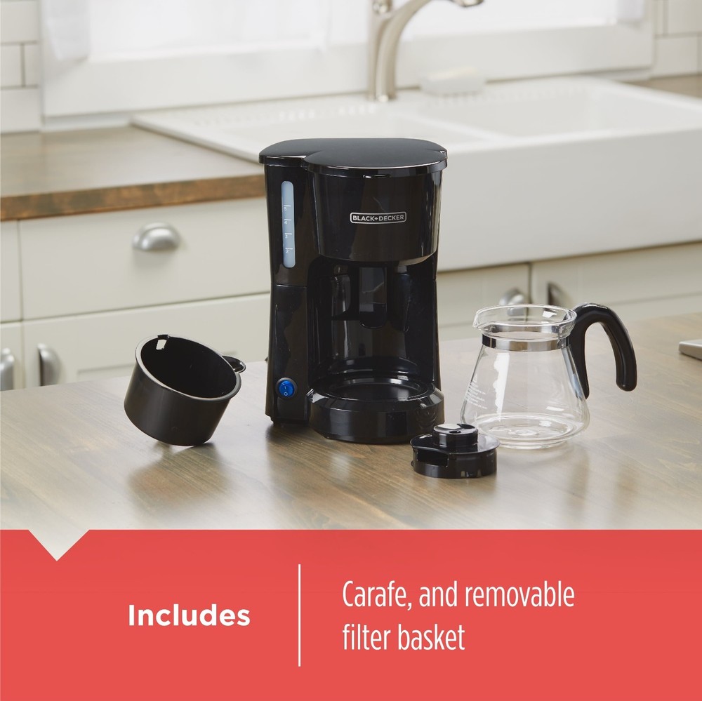BLACK+DECKER 5-Cup Switch Coffee Maker Programmable with Timer