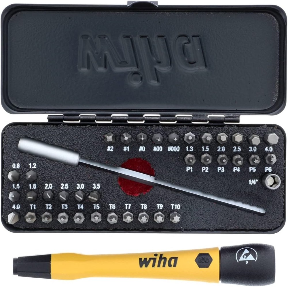 Wiha 75980 39 Piece GoBox ESD Safe Micro Bits Set
