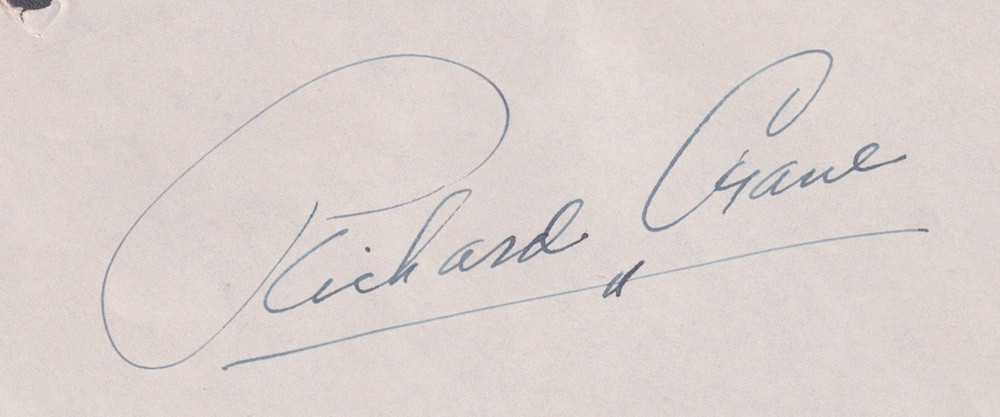 RICHARD CRANE - DOCUMENT DOUBLE SIGNED 06/26/1946