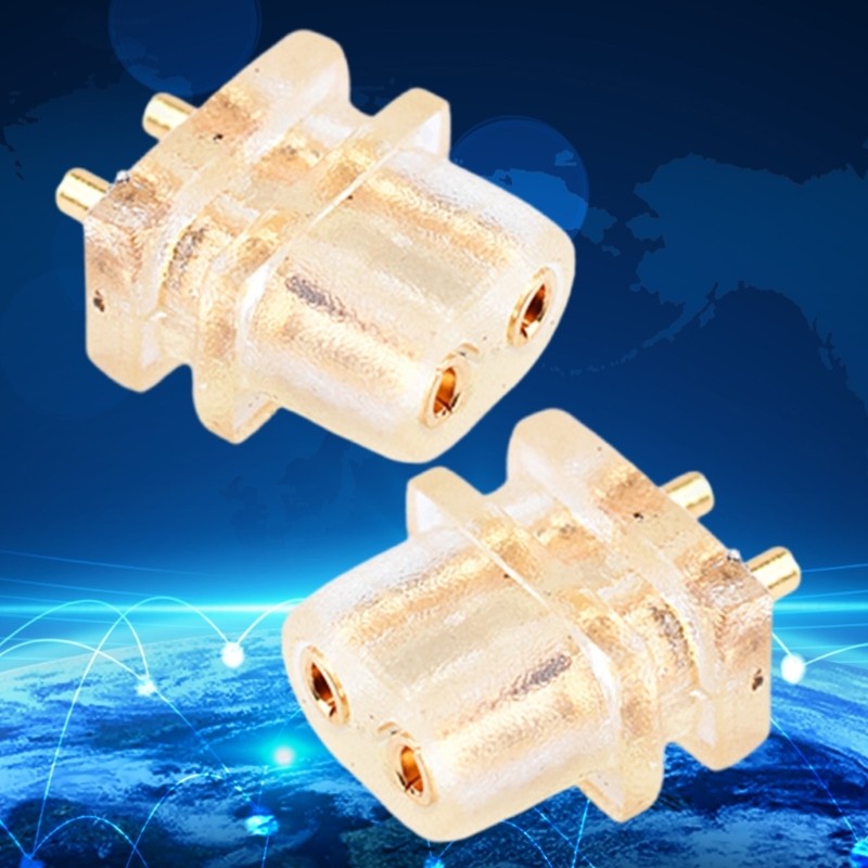 Solid Clear 0.78mm 2pin Socket Headphone Connector For Portable Electronics