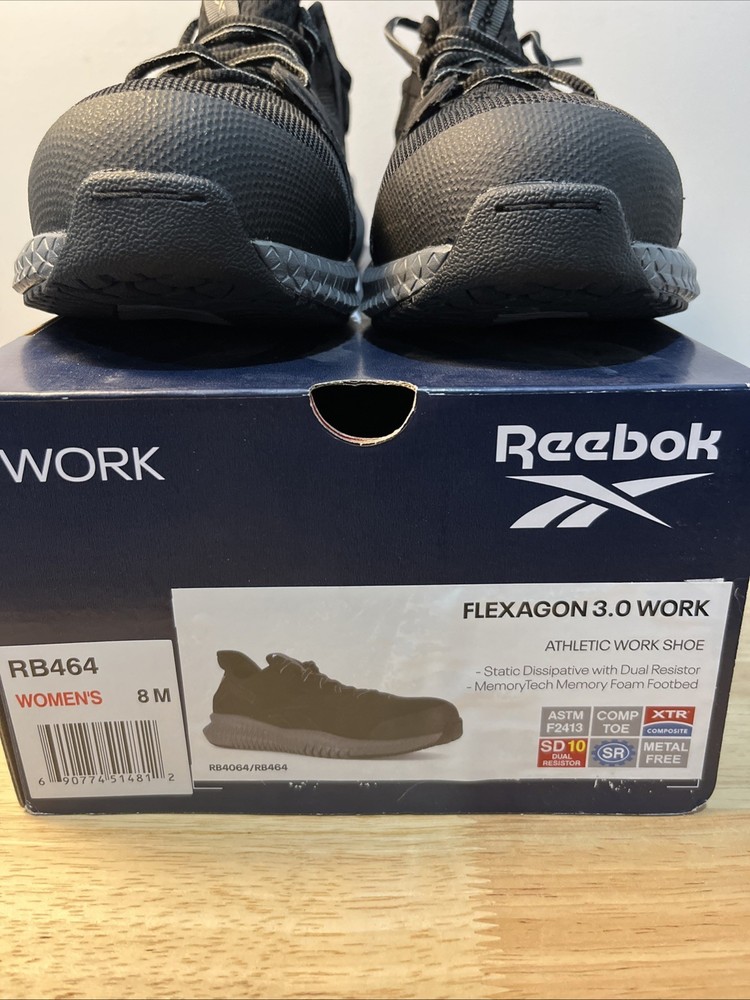Reebok Work Flexagon 3.0 Work SD Composite Toe Womens 8 Medium Black RB464