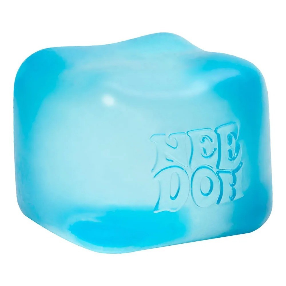 Nee Doh Nice Cubes Ice Cube Toy Super Solid Squish Blue