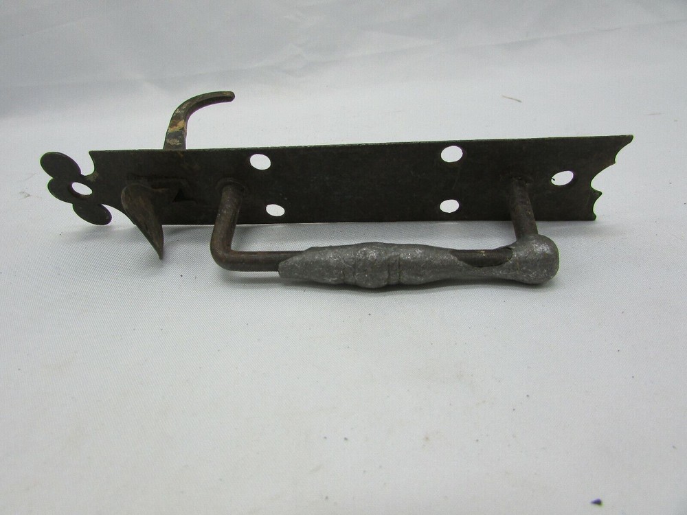 Antique VTG Door Handle Pull Latch Gate Arts Rustic Hand Wrought Barn Lead