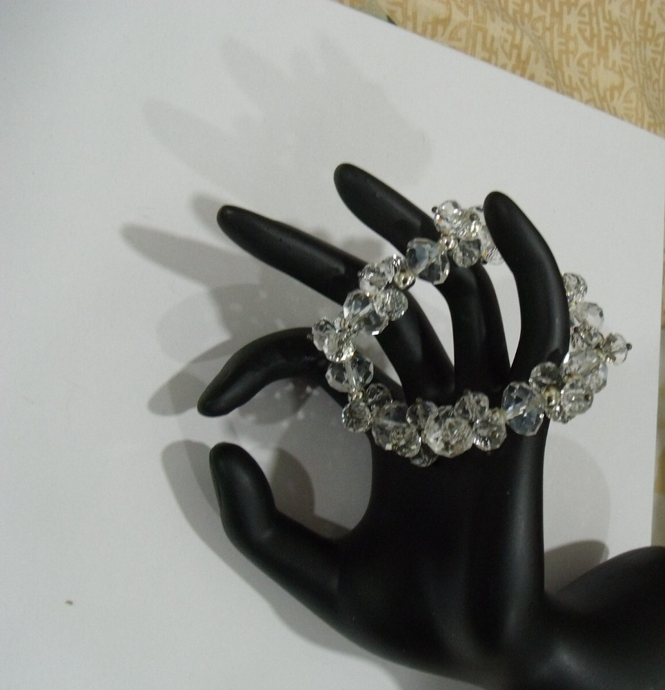 Crystal Bead Stretch Bracelet  NWOB