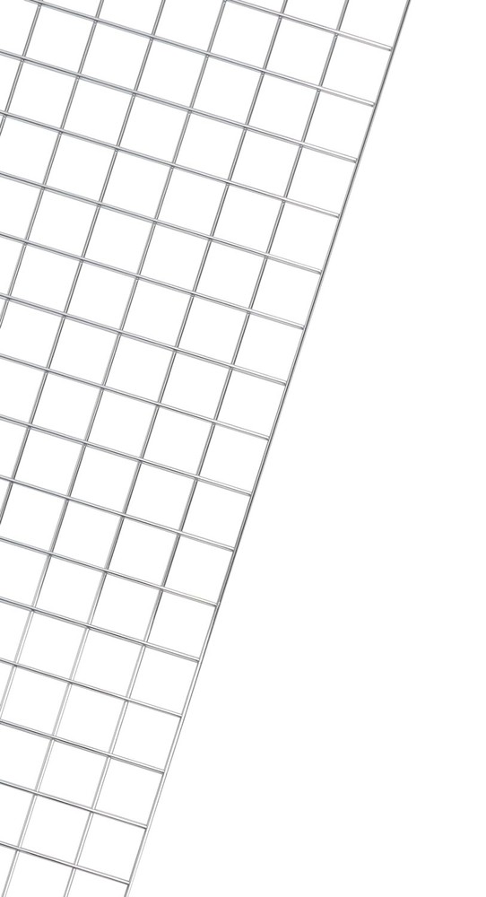 Gridwall Panel 2' x 6' Grid Wall Display White Panel Steel w 2 Legs