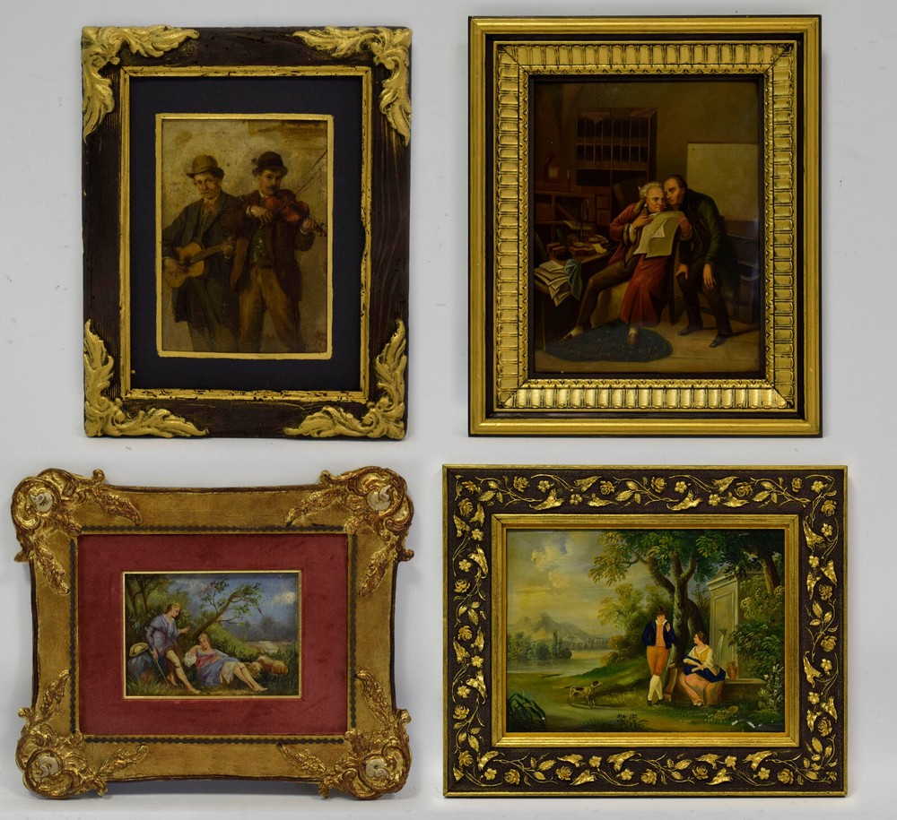 19-20 c, old paintings, genre scenes