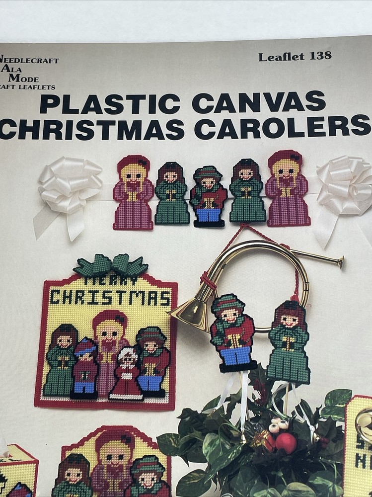 Needlecraft Christmas Carolers Leaflet 138 Plastic Canvas Pattern