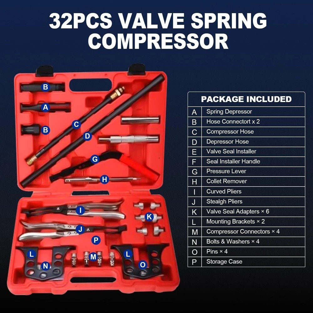 Car Engine Overhead Valve Spring Remover Installer OHV OHC Compressor Tools Kit