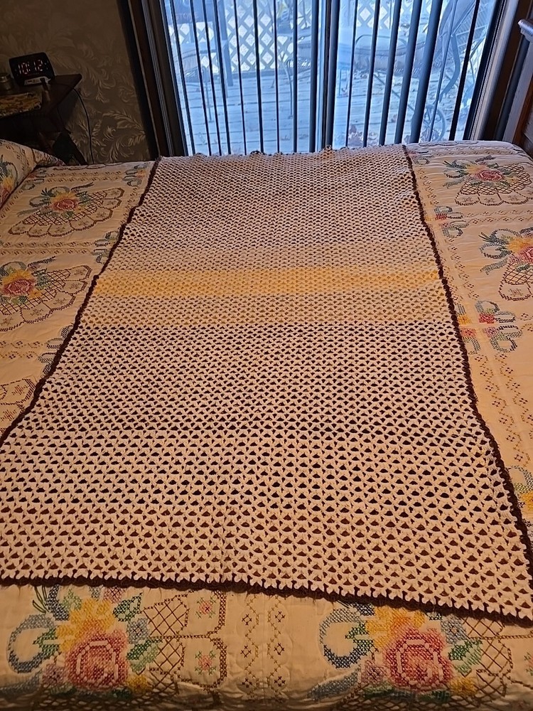 Pre-Owned Handmade Double Sided Lap Afghan