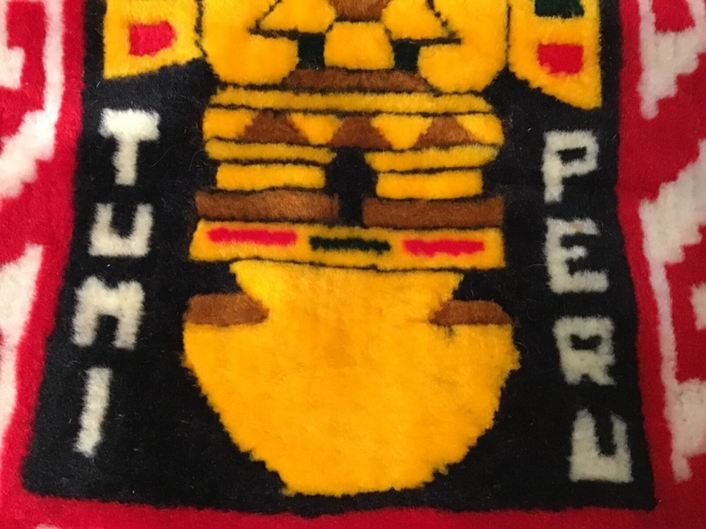 Vintage Peruvian Alpaca Tumi Peru Wool Tapestry