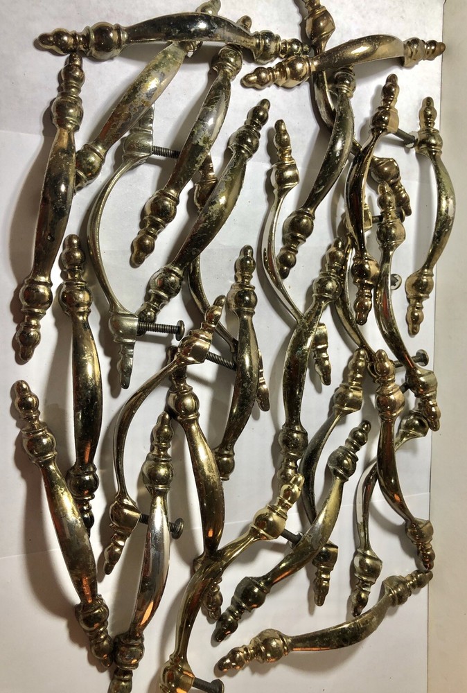 10  Metal Drawer Pulls   5.25” Long. 1977