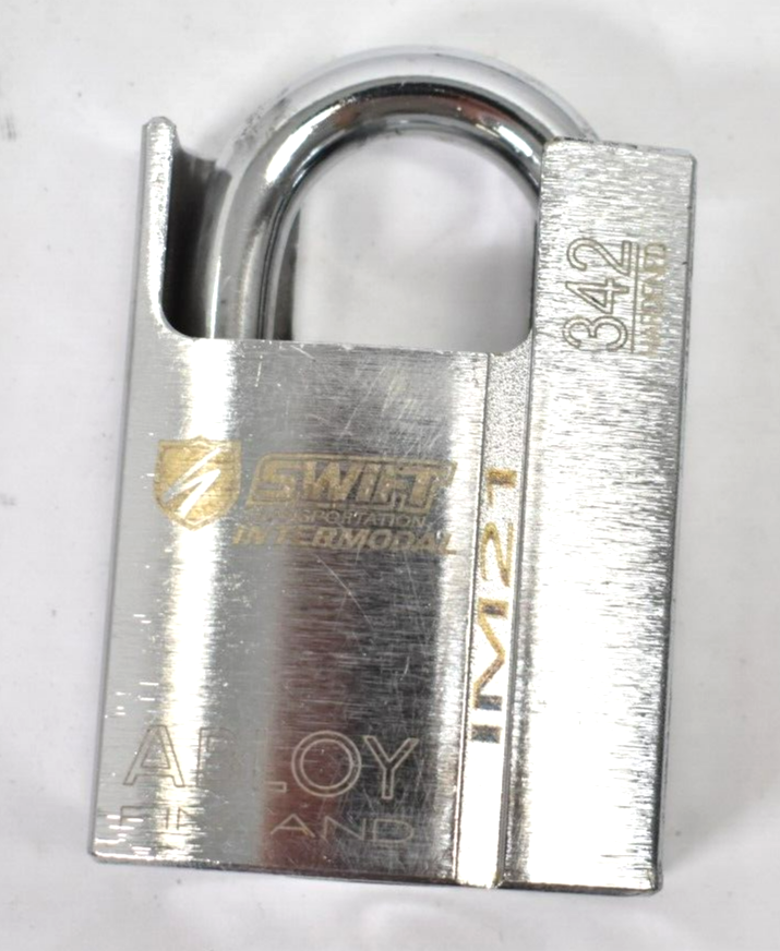 Abloy Keyed Padlock NO KEYS Partially Hidden Shackle Rectangular BRANDED