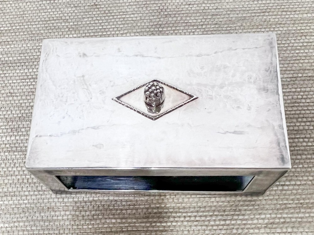 Georg Jensen sterling silver table match box holder #329A by Johan Rohde c1930