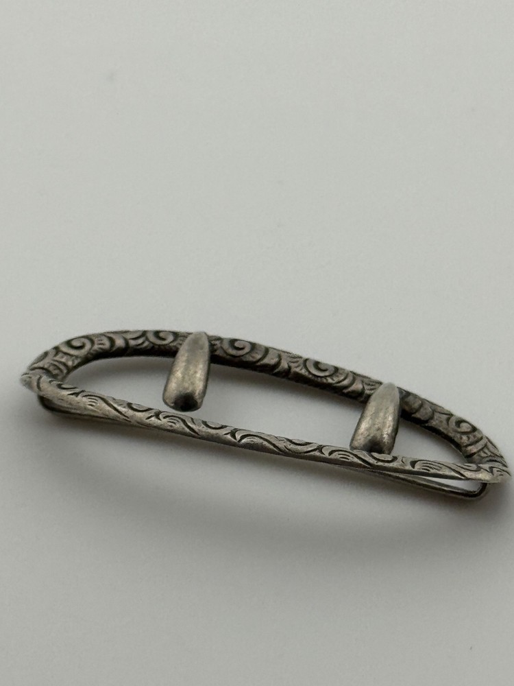 Antique 800 Silver Shoe Buckle Shaped Slide