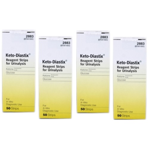 4 Pack Keto Diastix Reagent Strips 2883 50 Each