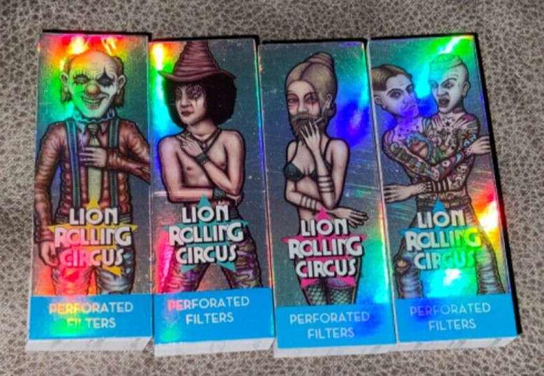 Lion Rolling Circus Perforated Filter Tips 4/50ct Packs=200pc