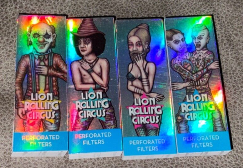 Lion Rolling Circus Perforated Filter Tips 4/50ct Packs=200pc