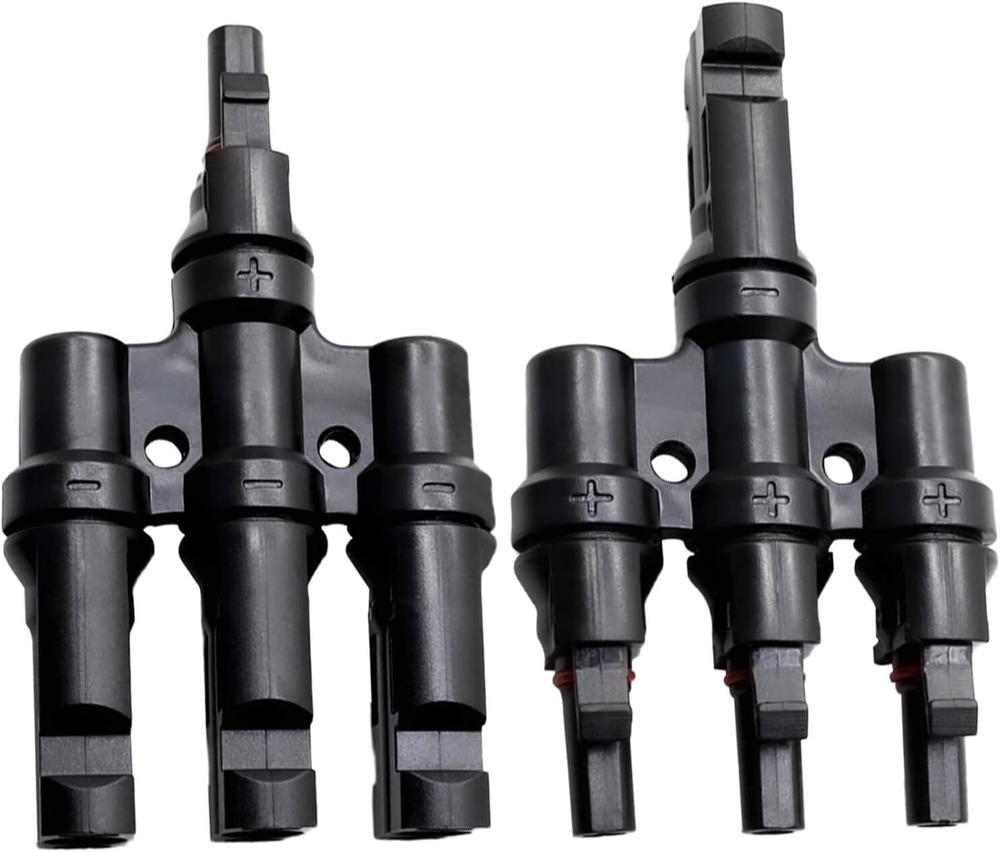 Solar Panel Connector 3 Way Branch MMMF/FFFM - DIY Mount Tool Solar Parallel ...