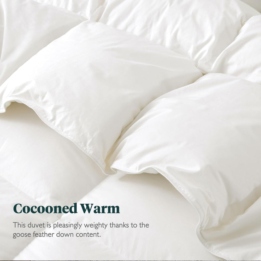 Feathers & down Comforter, Organic Duvet Insert, 100% Cotton Shell, Ethically-So