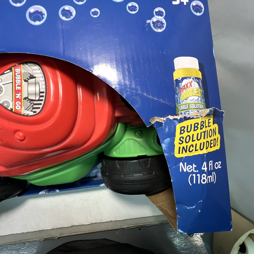 Maxx Bubbles Bubble-N-Go Toy Mower with Refill Solution NIB
