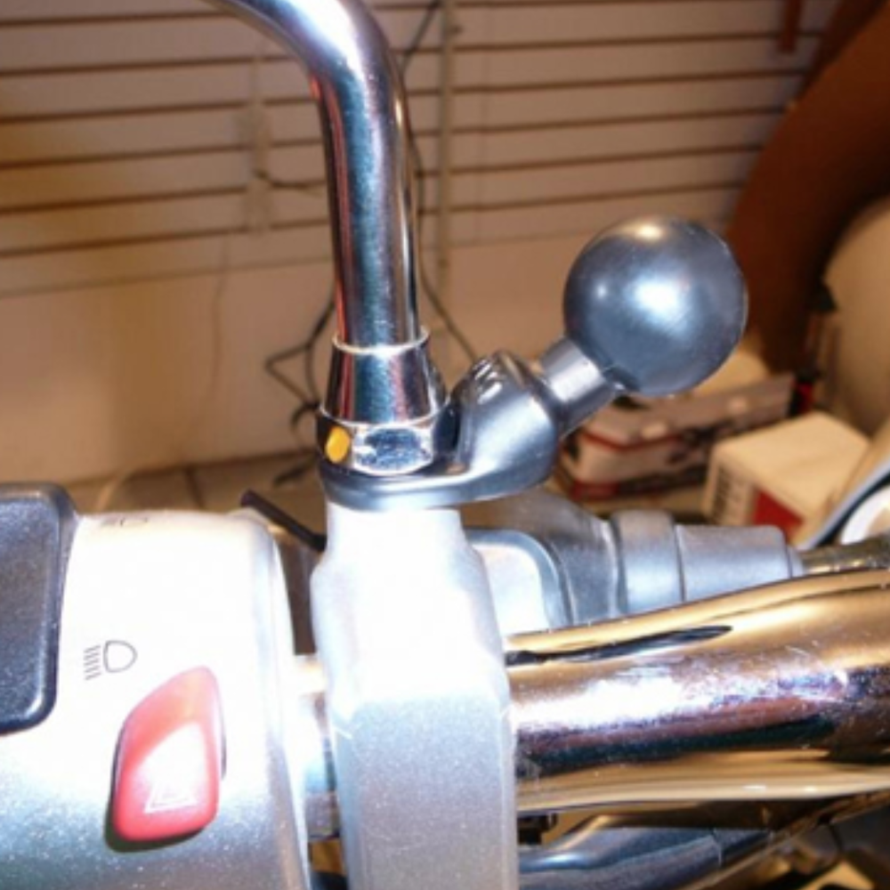 Genuine Ram Mount - Motorcycle Scooter Angled Base Mount with 9mm Hole & 1" Ball