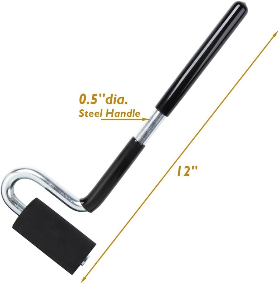 O'SKOOL 12" Edge Banding Roller – Rubber J Roller with Long Handle for Laminate,