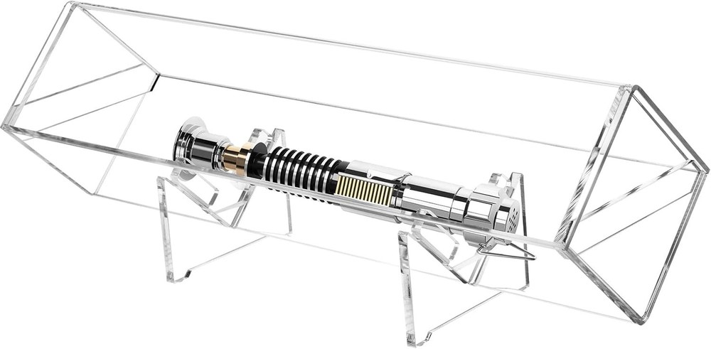 Lightsaber Stand Desktop Clear Acrylic Light Saber Hilt Display Case, Lightsa...