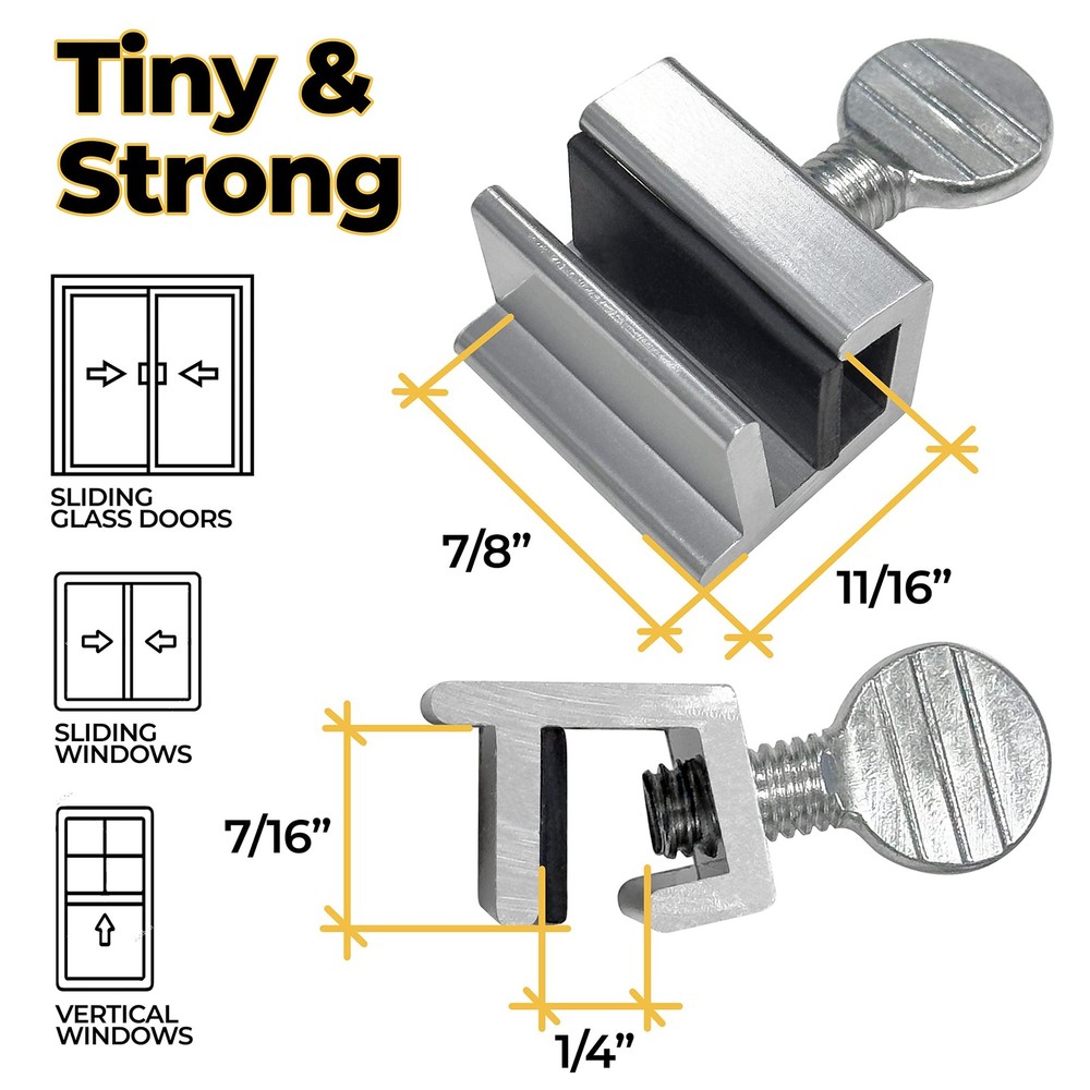 Window Locks, 10 Pack for Vertical and Horizontal Small, Metal - Small