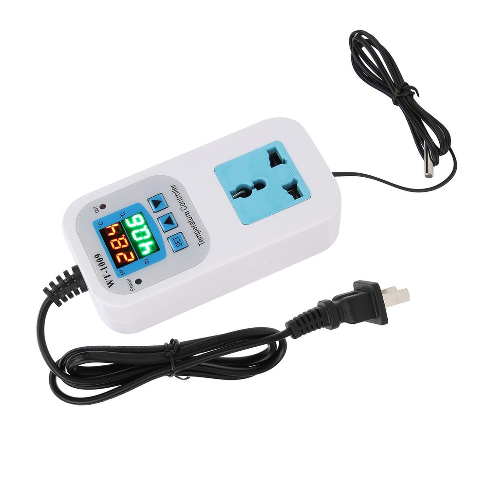 WT-1009 Temperature Controller Digital Display Electronic Control Socket 10A WT